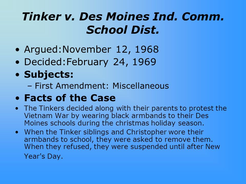 Tinker v. Des Moines Podcast